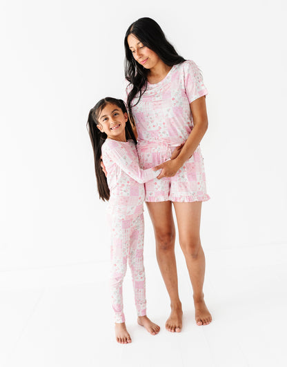 Pink Patchwork Women's 2- Piece Set