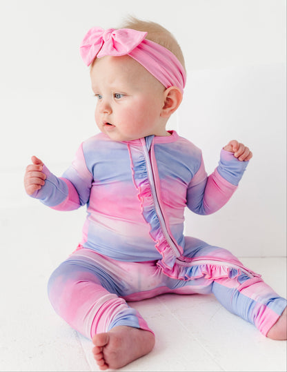 Pink/Purple Ombre Ruffle Convertible Romper