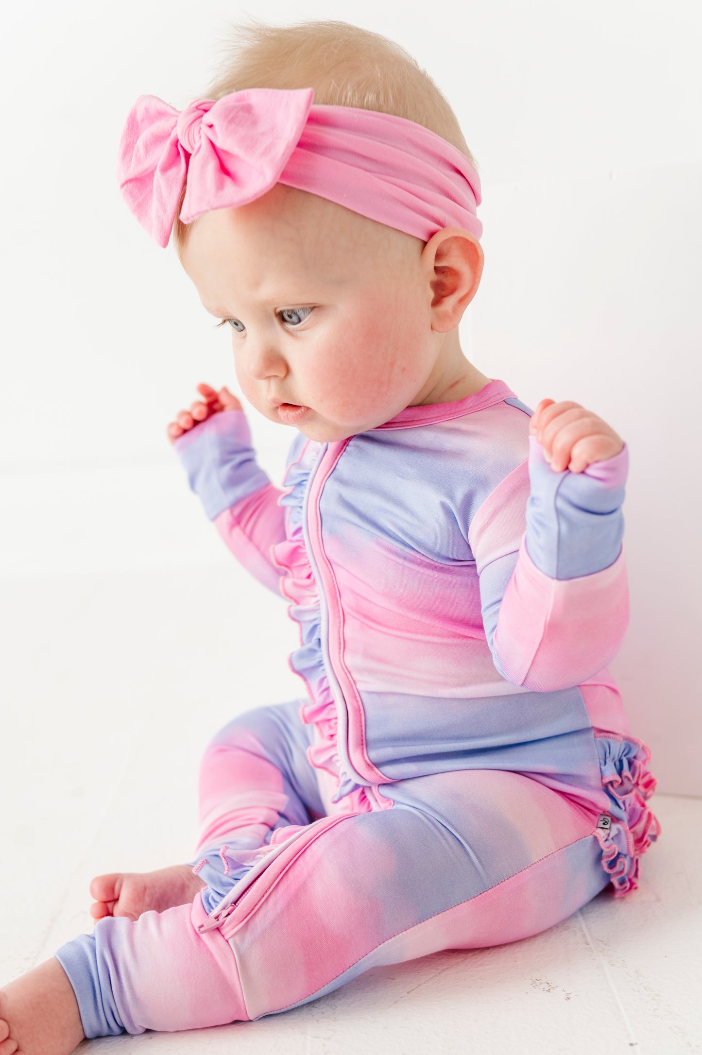 Pink/Purple Ombre Ruffle Convertible Romper