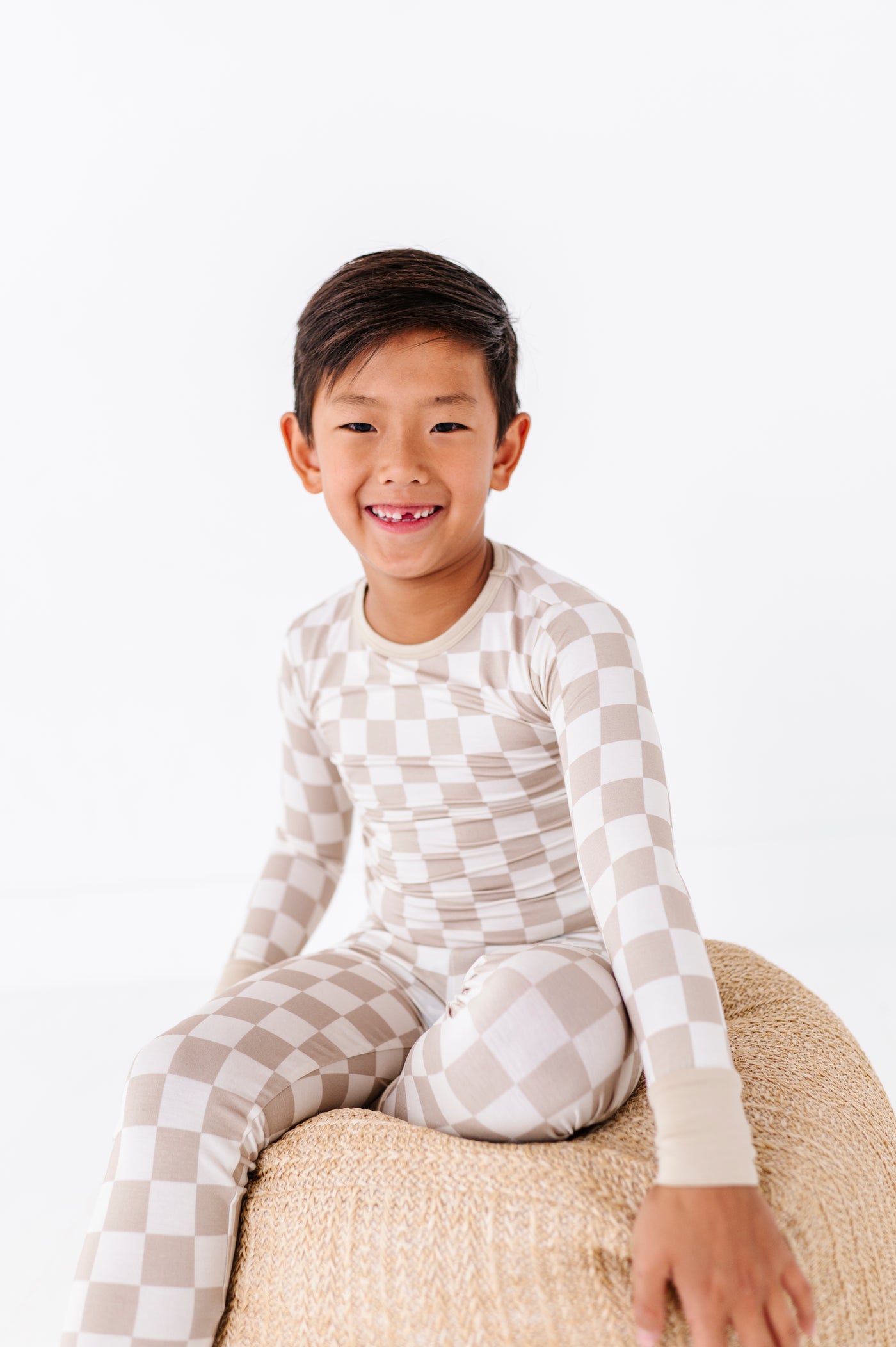 Oat Check 2-Piece Pajamas