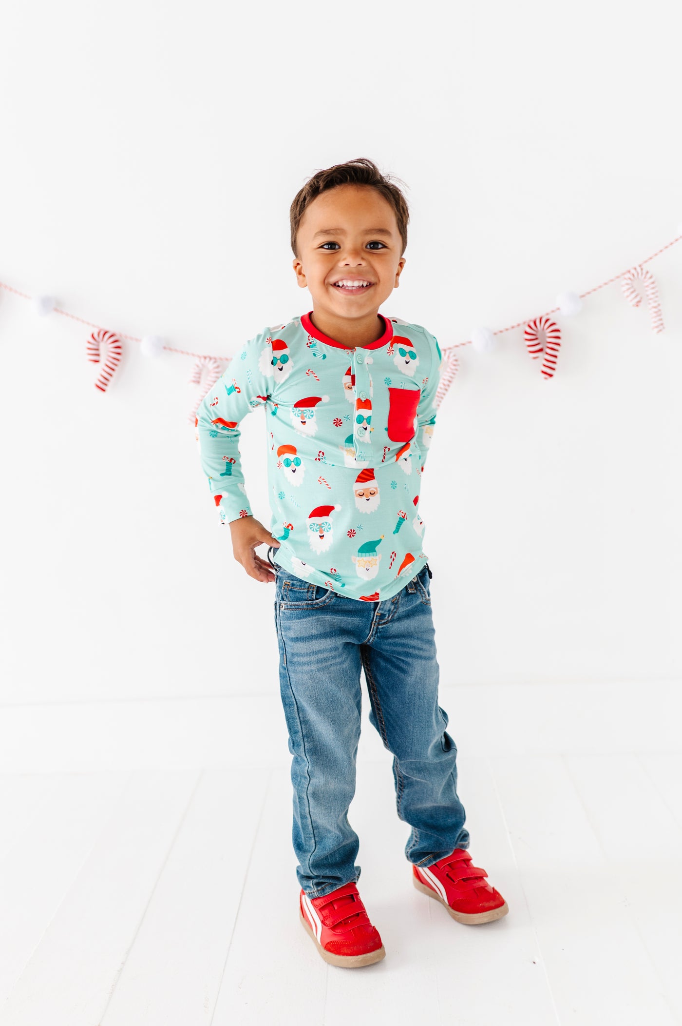 Santa Squad Henley T-Shirt