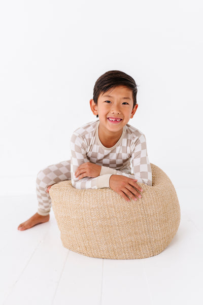 Oat Check 2-Piece Pajamas