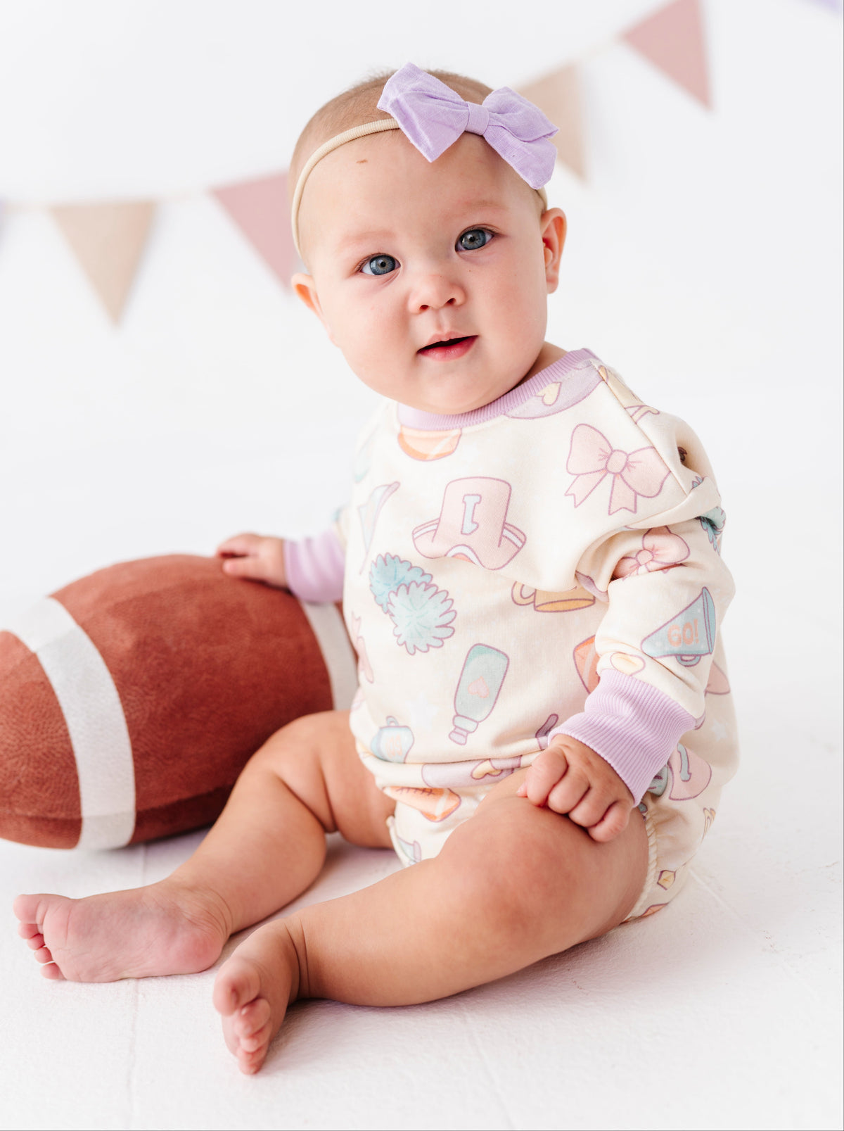 Girly Game Day Sweatshirt Bubble