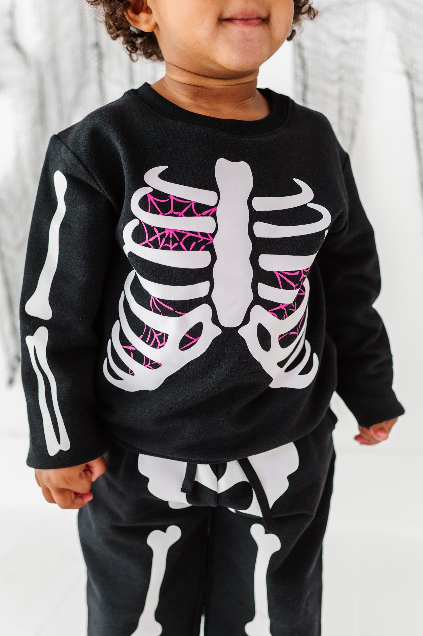 Bones Glow-In-The-Dark Jogger Set- PINK