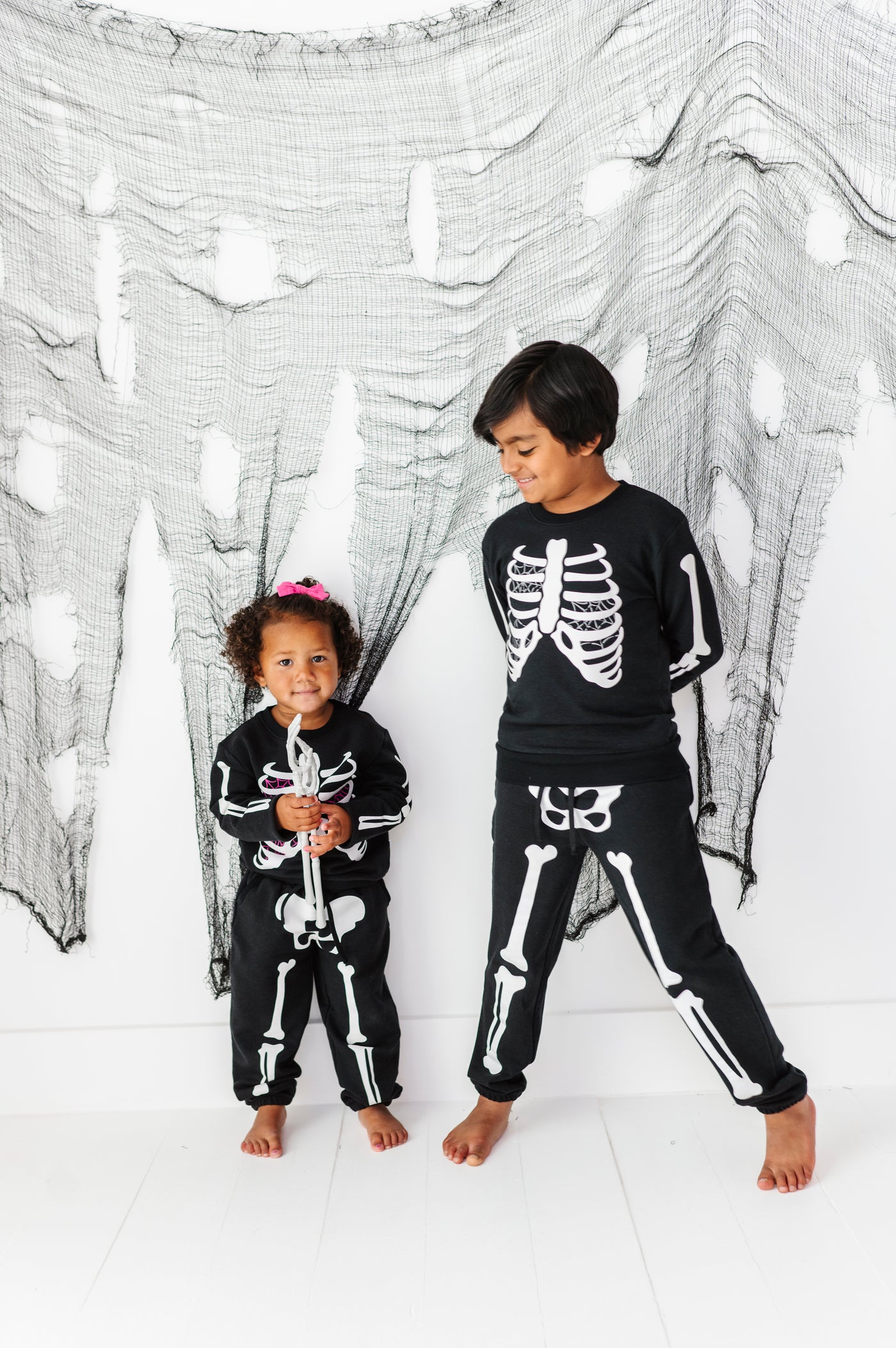 Bones Glow-In-The-Dark Jogger Set- GREY