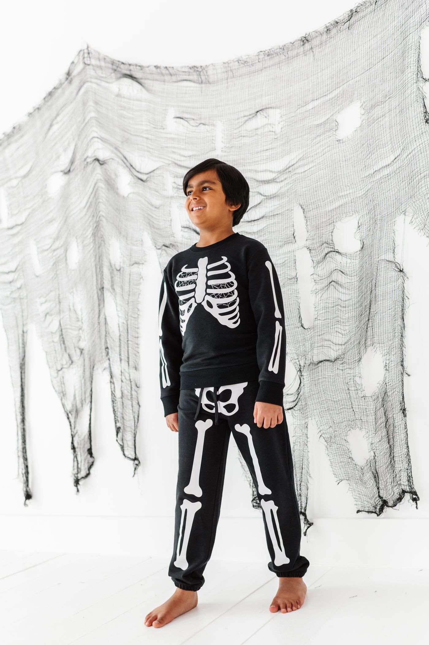 Bones Glow-In-The-Dark Jogger Set- GREY