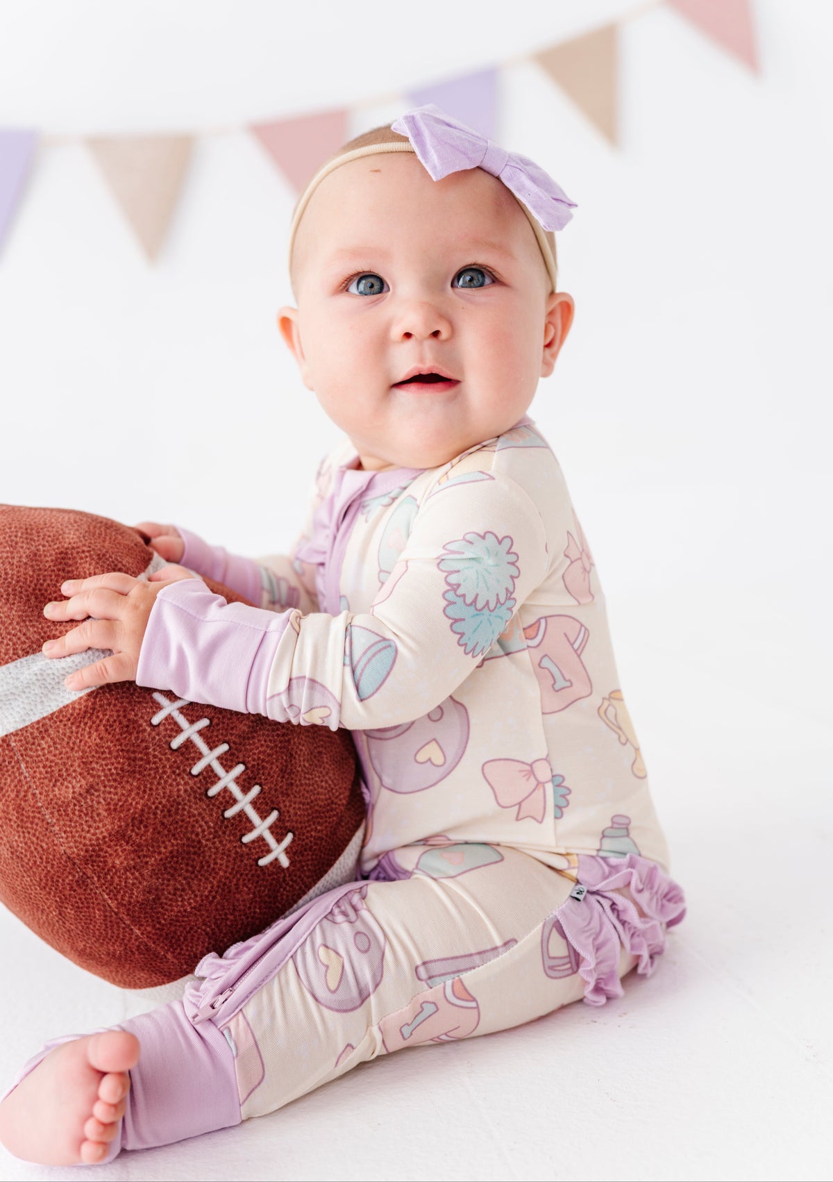 Girly Game Day Ruffle Convertible Romper