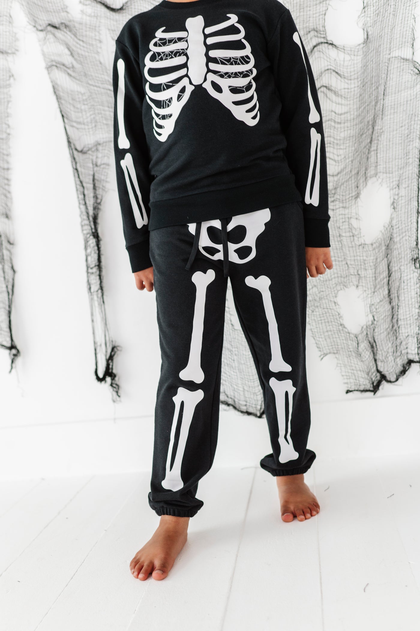 Bones Glow-In-The-Dark Jogger Set- GREY