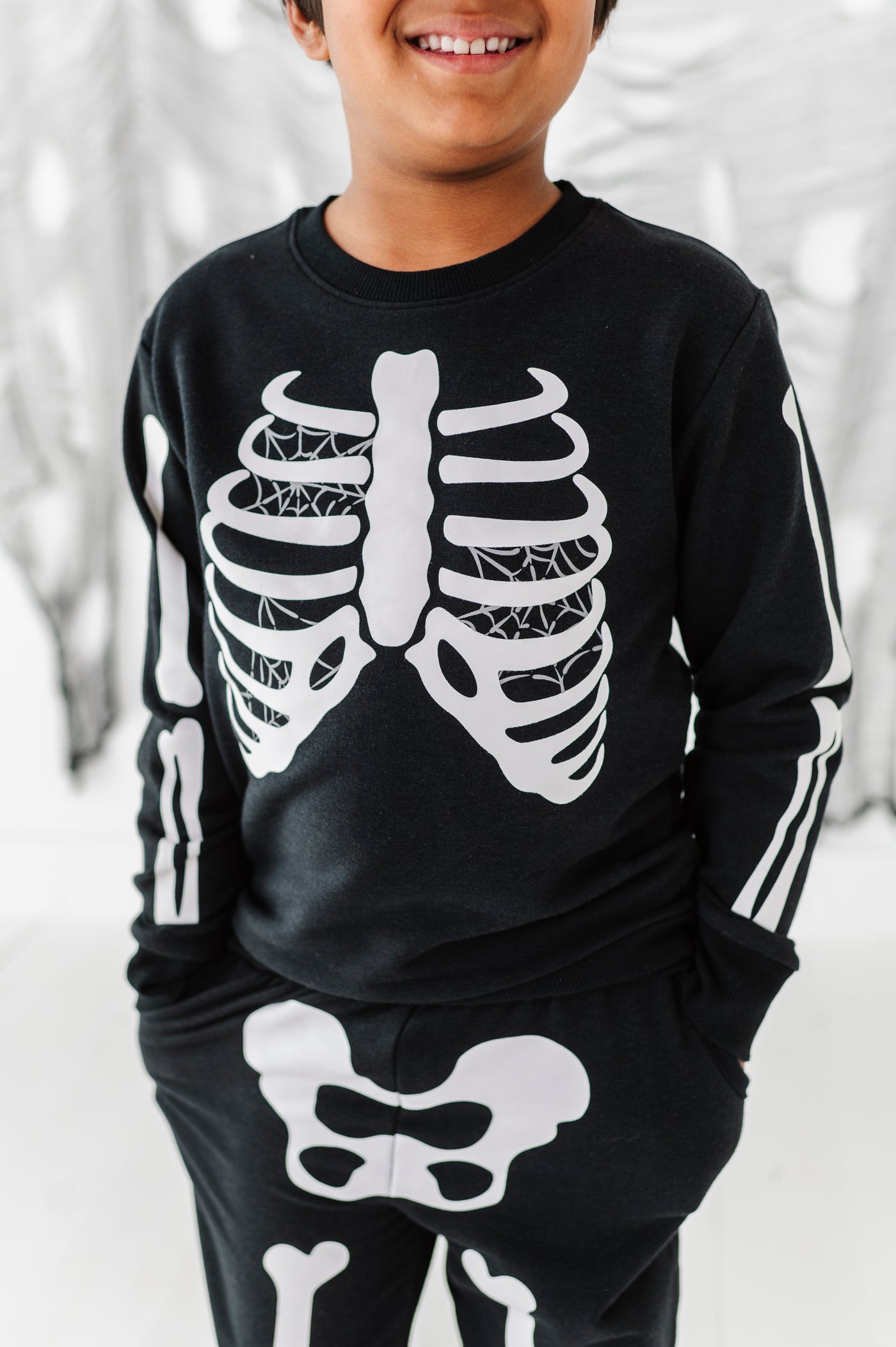 Bones Glow-In-The-Dark Jogger Set- GREY