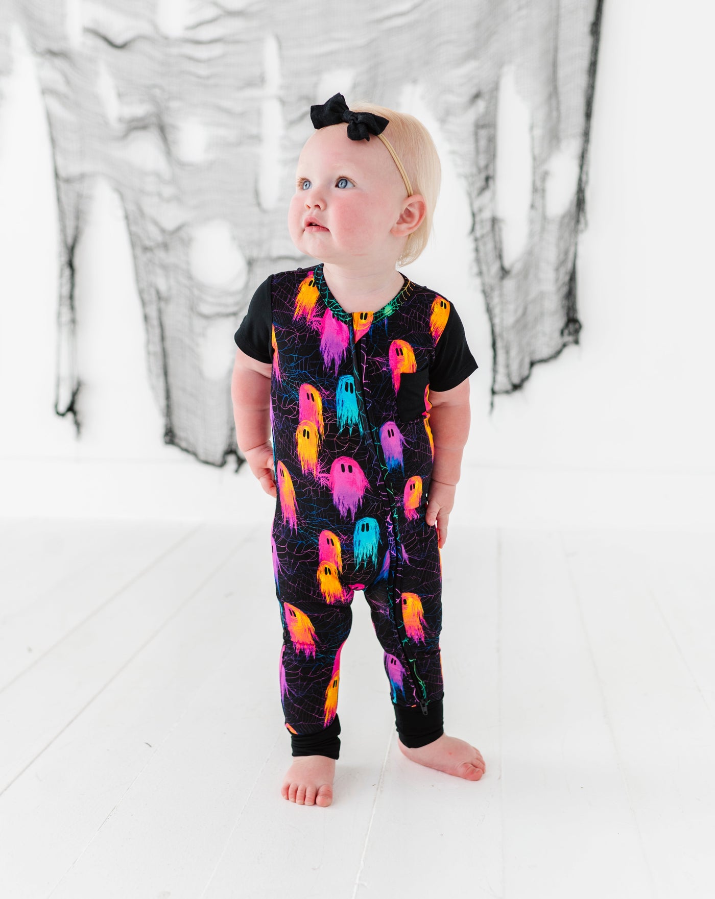 Electric BOO-gie Zip Romper