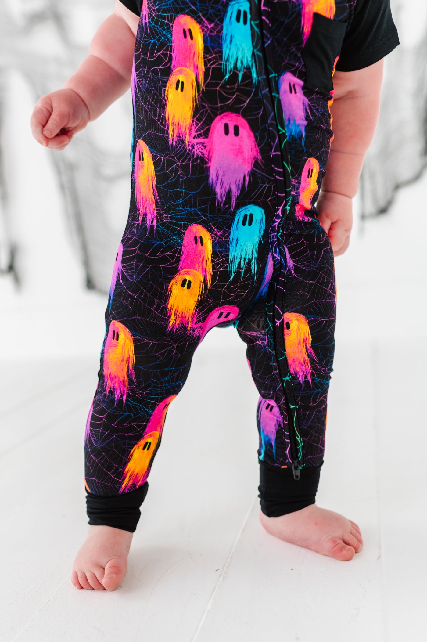 Electric BOO-gie Zip Romper