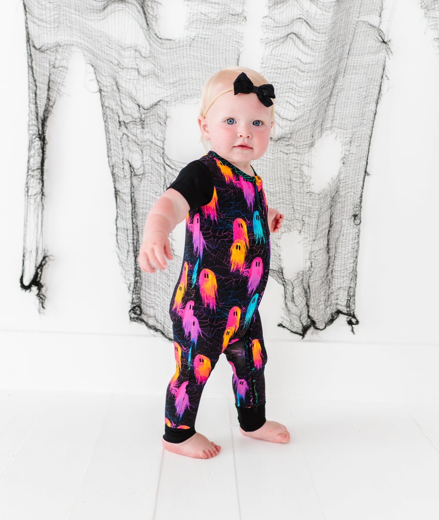 Electric BOO-gie Zip Romper