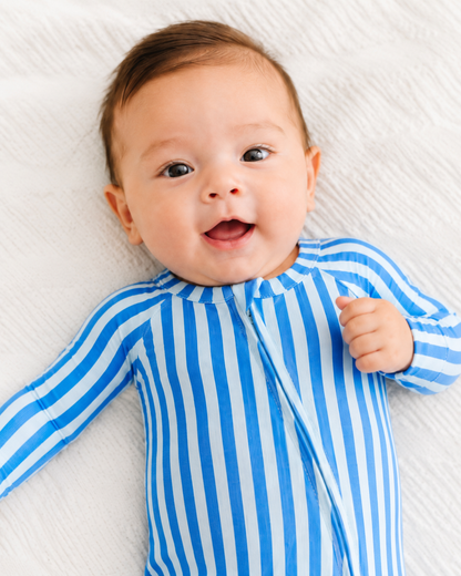 Blue Stripes Convertible Romper
