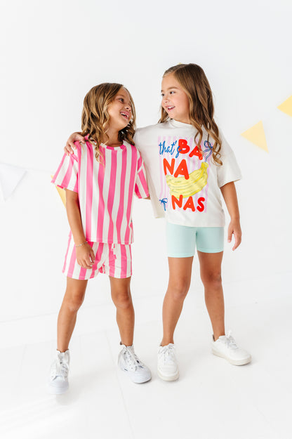 Sundae Stripes Bamboo/Cotton Shorts