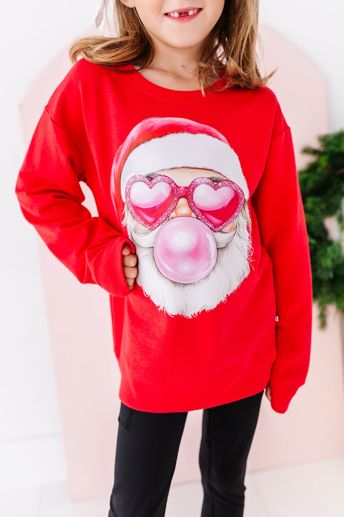 Bubblegum Santa Crewneck Sweatshirt