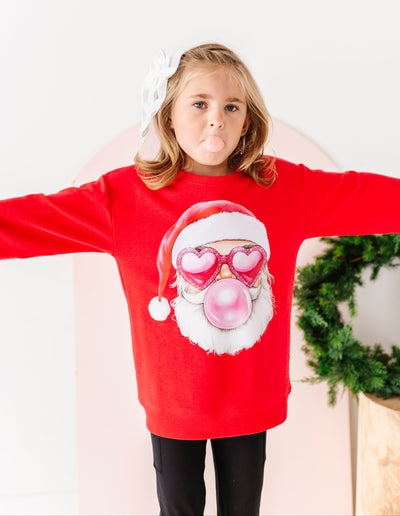 Bubblegum Santa Crewneck Sweatshirt