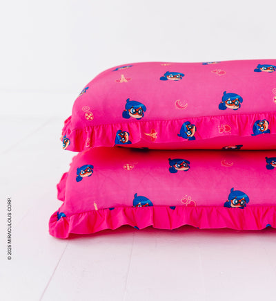 Miraculous™ Chibi Zipper Pillowcase Set: Ladybug - SHIPS WITHIN 2 WEEKS