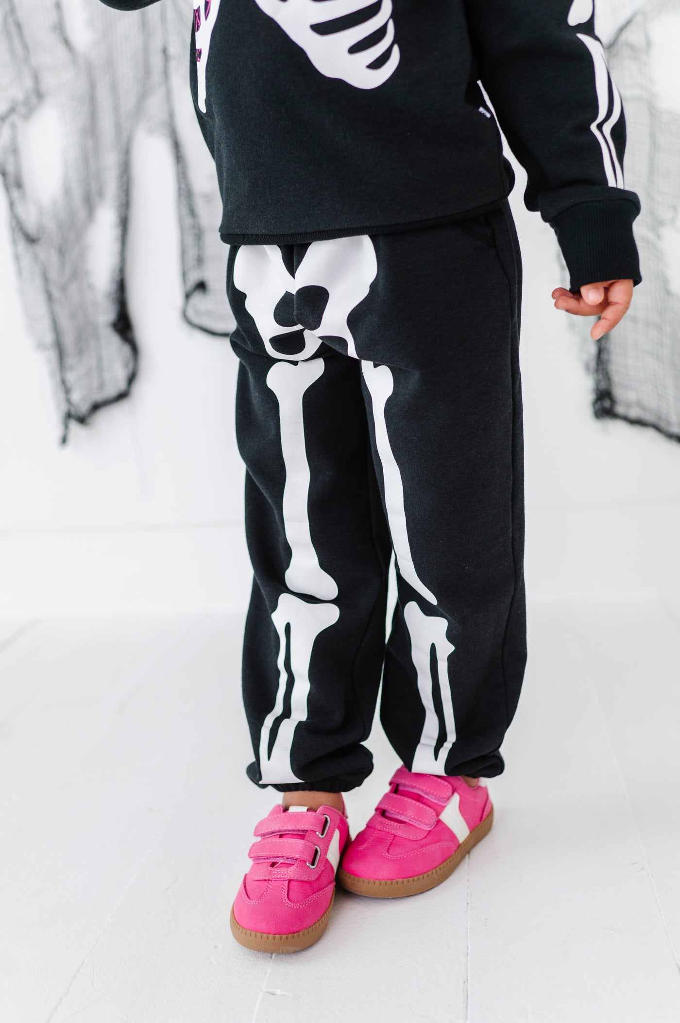 Bones Glow-In-The-Dark Jogger Set- PINK