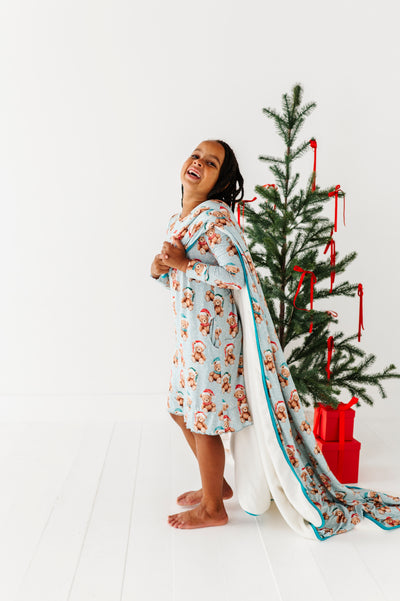 Beary Merry Plush Toddler Blanket