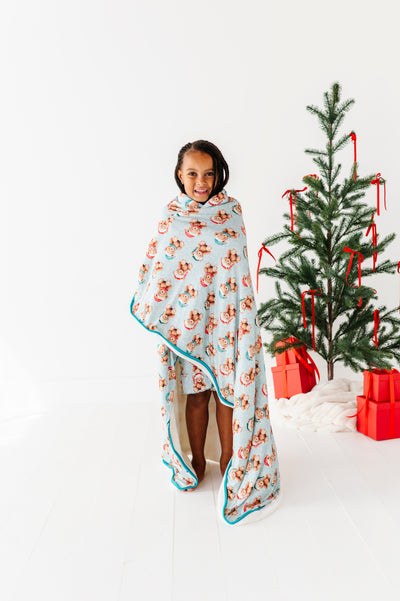 Beary Merry Plush Toddler Blanket