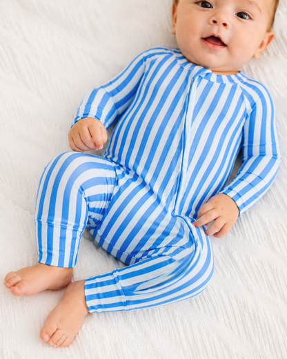 Blue Stripes Convertible Romper