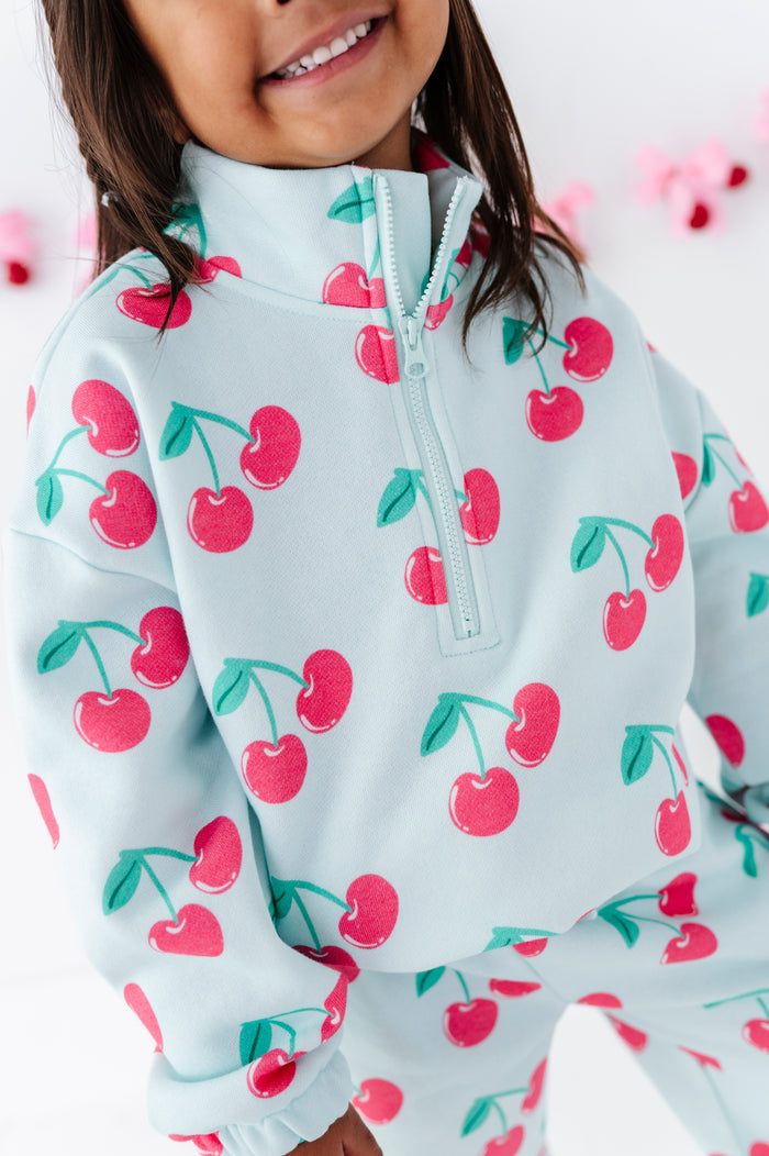 Cherry Quarter Zip Set