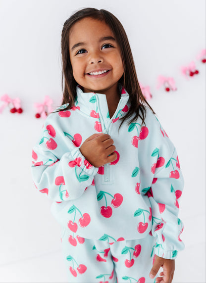 Cherry Quarter Zip Sweatshirt