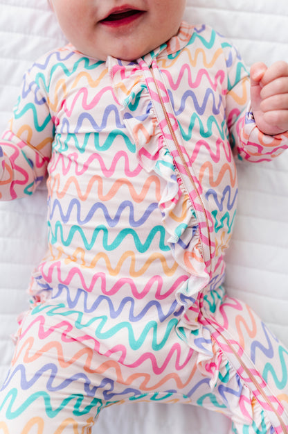 Squiggles Ruffle Convertible Romper