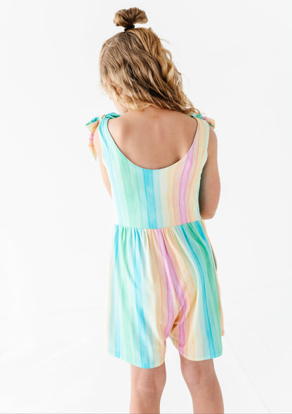 Rainbow Stripe Short Romper
