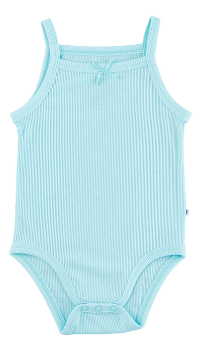 Aqua Ribbed Bodysuit Tank