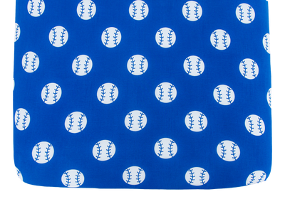 baseball crib sheet -BLUE