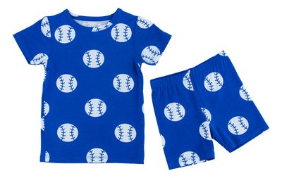 Baseball 2-piece pajamas- BLUE