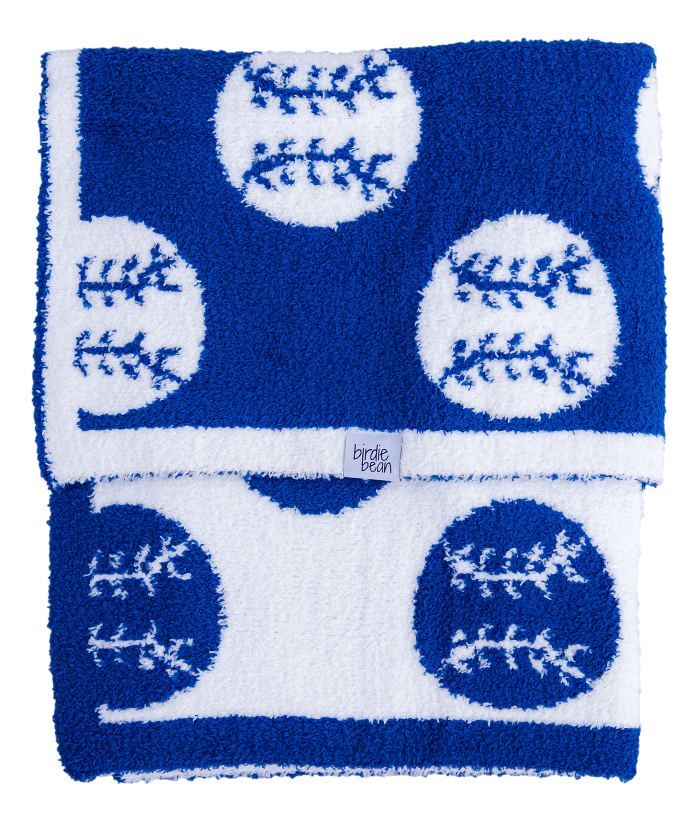 baseball plush blanket- BLUE/STROLLER
