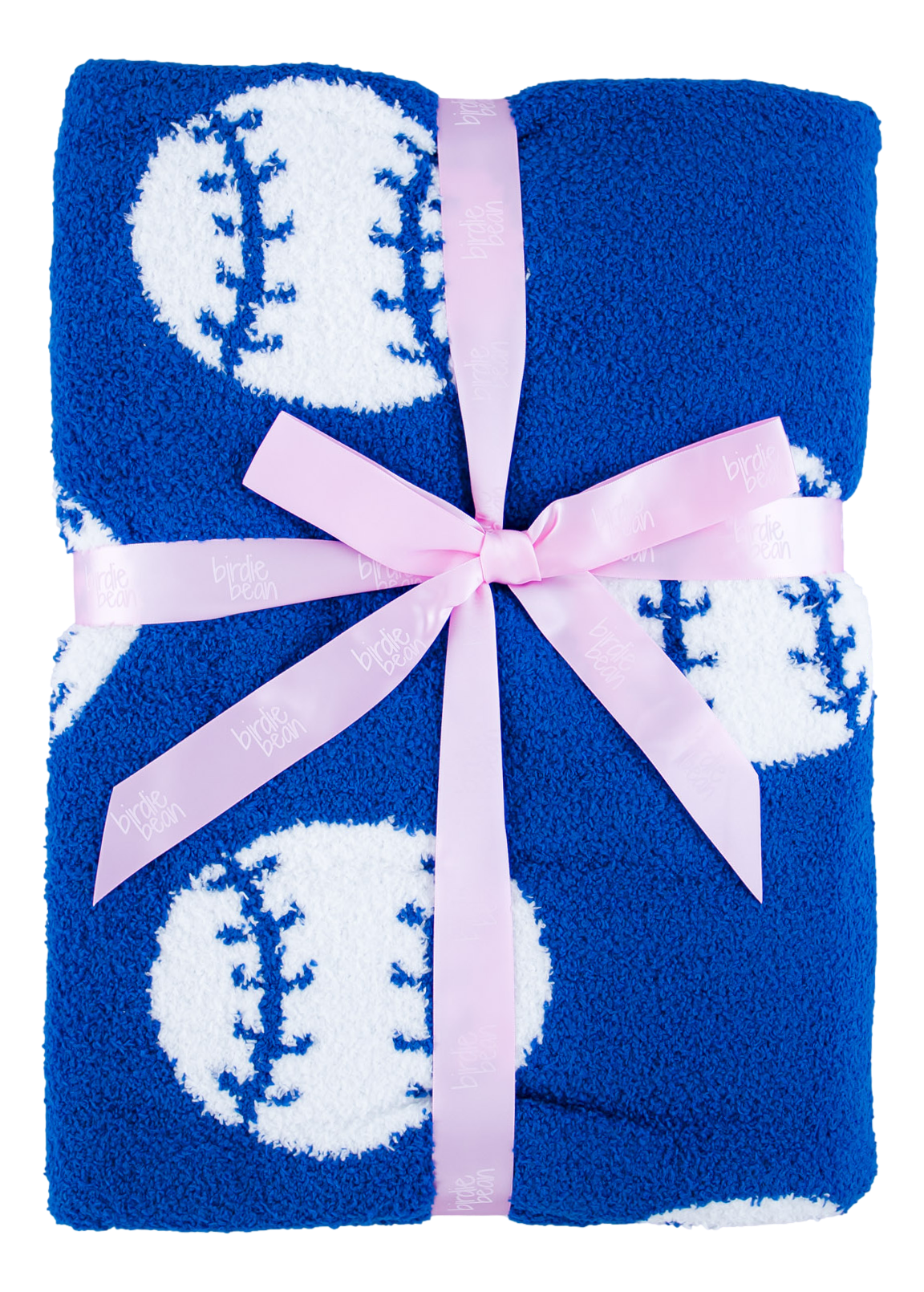 baseball plush blanket- BLUE/TODDLER
