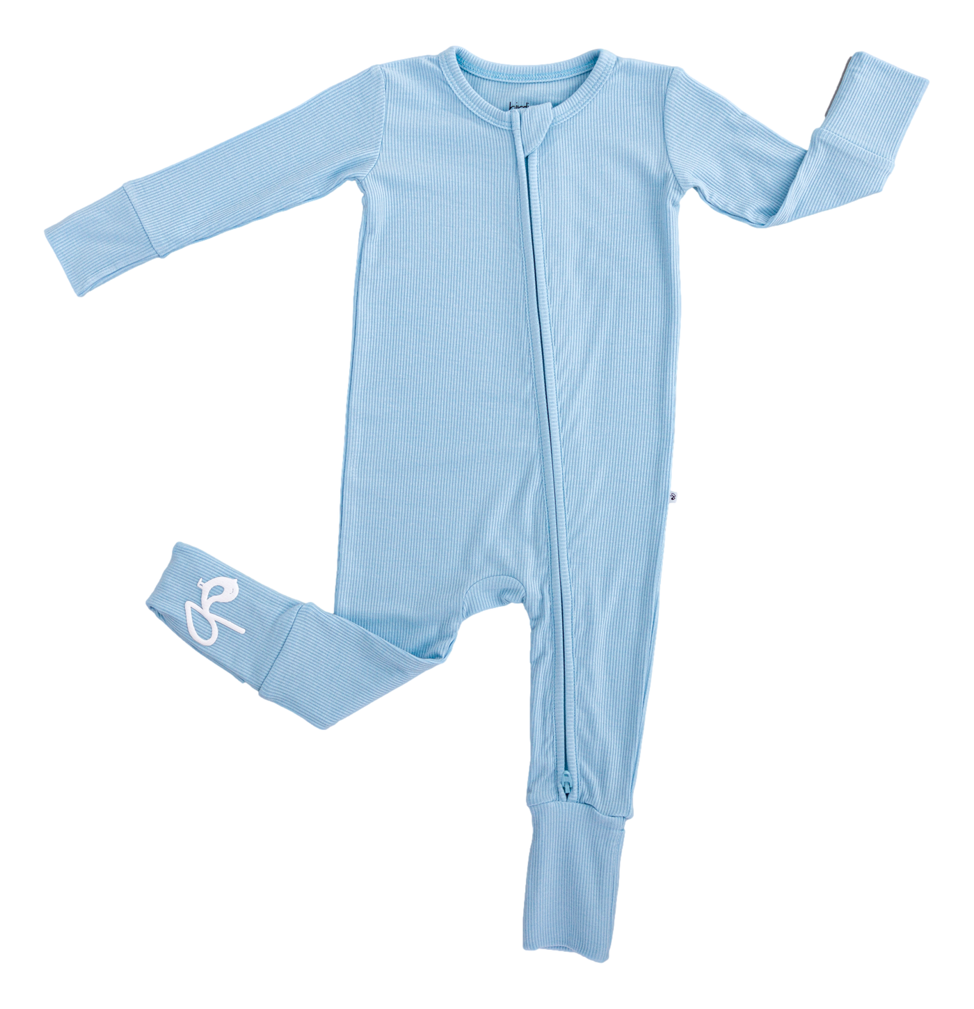 Baby Blue Ribbed Convertible Romper