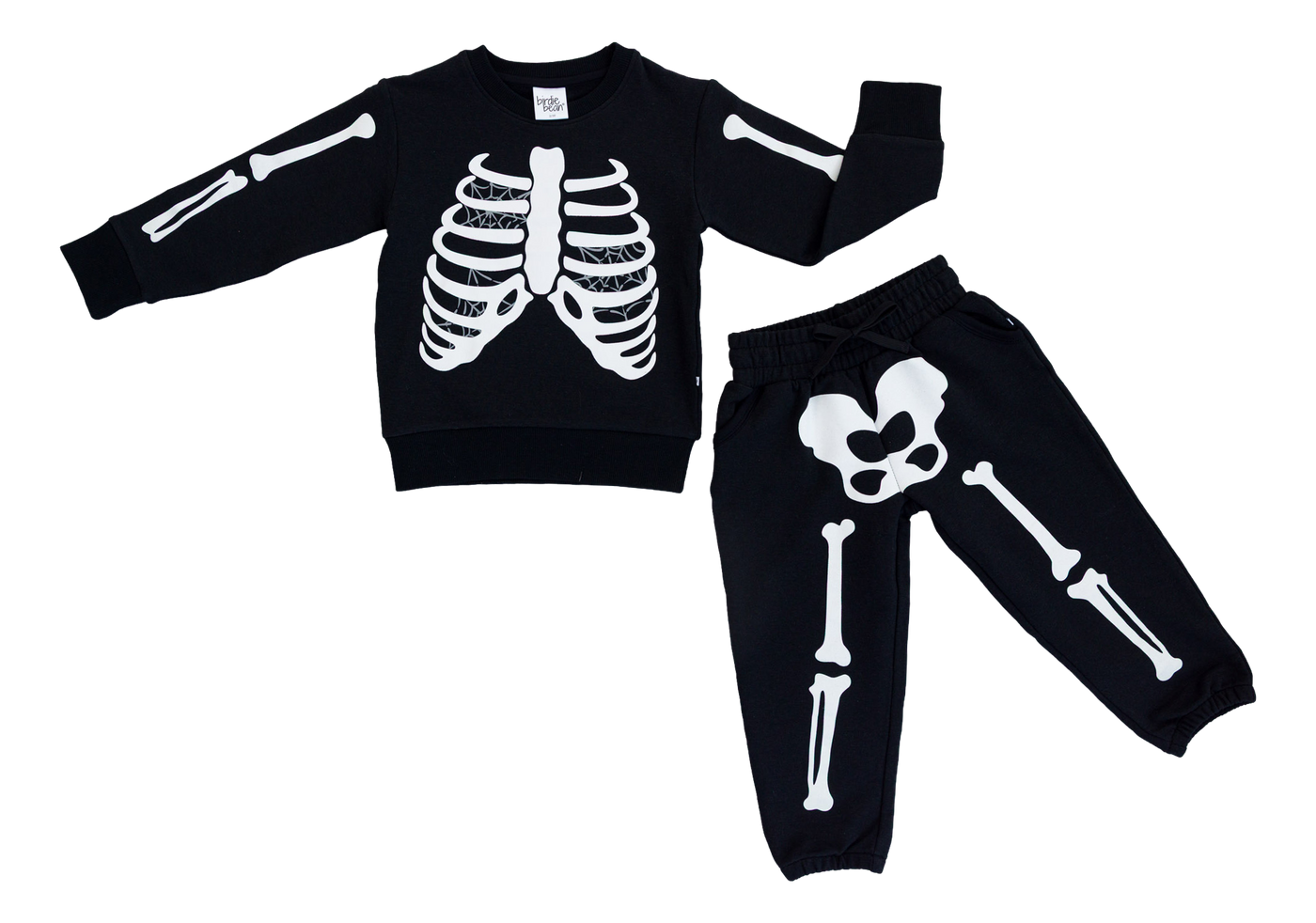 Bones Glow-In-The-Dark Jogger Set- GREY