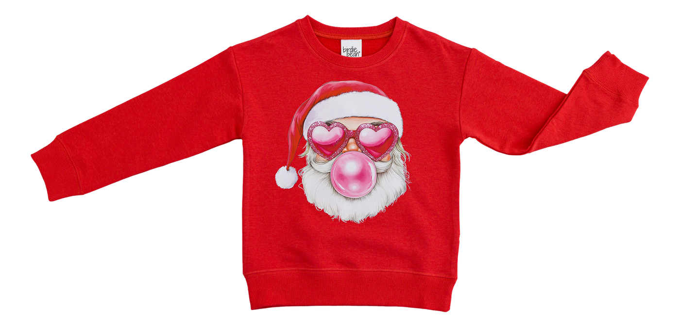 Bubblegum Santa Crewneck Sweatshirt
