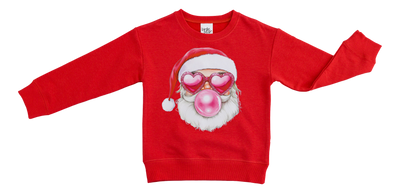 Bubblegum Santa Crewneck Sweatshirt