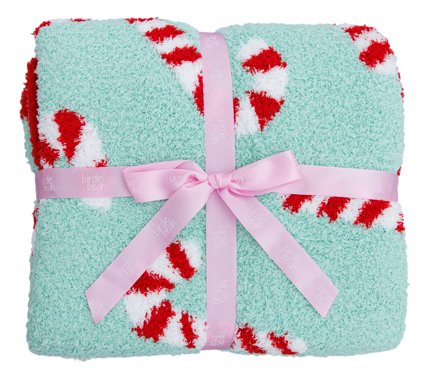 candy canes microfiber blanket- TODDLER