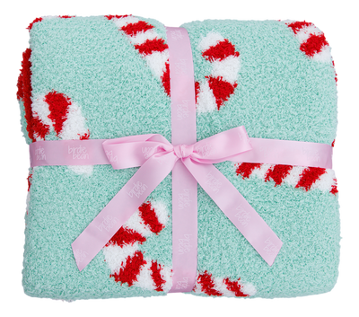 candy canes microfiber blanket- TODDLER