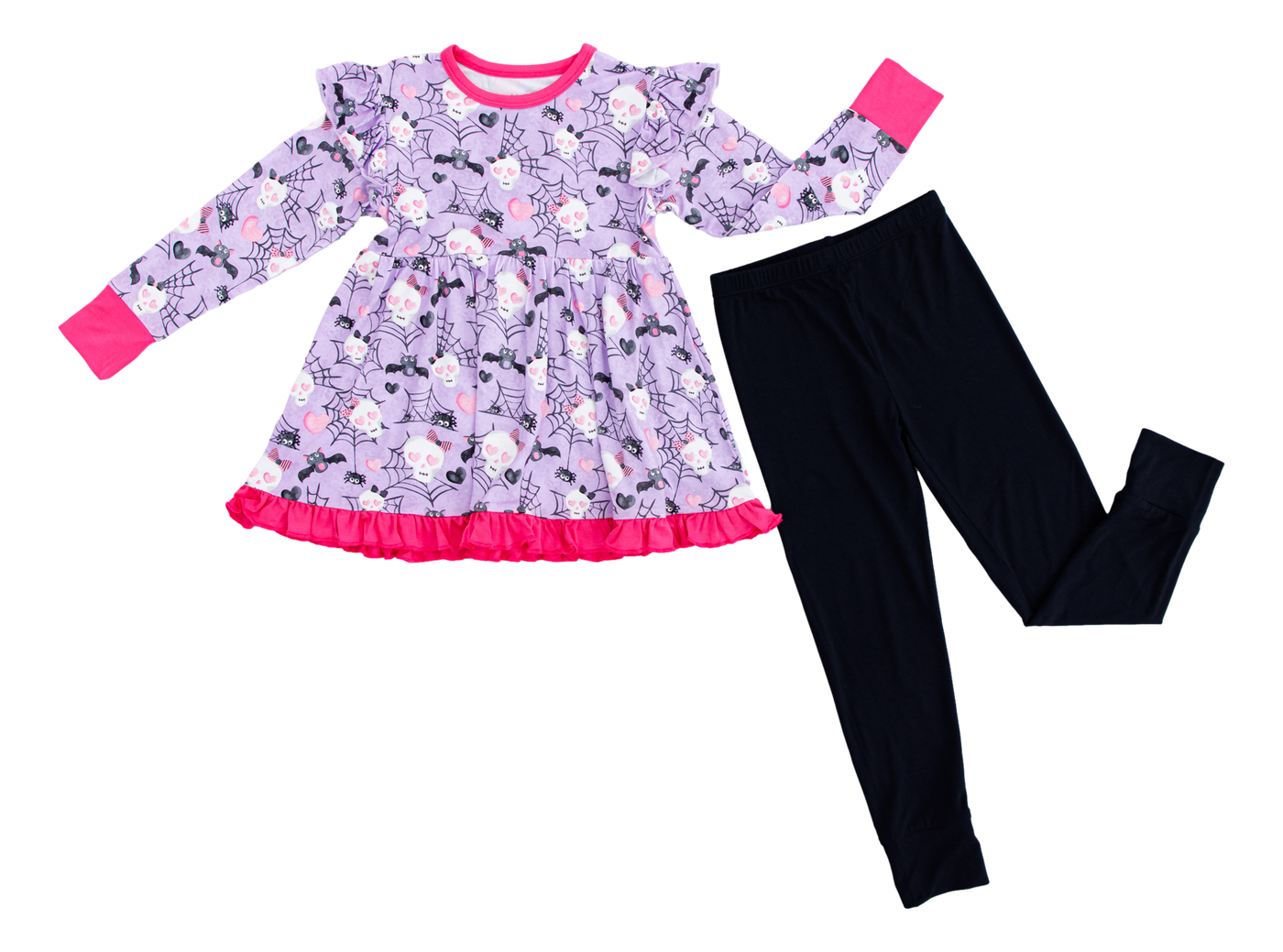 carrie glow-in-the-dark peplum set: GIRL'S