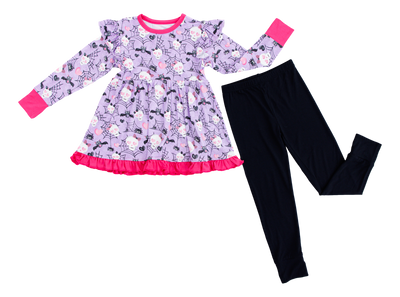 carrie glow-in-the-dark peplum set: GIRL'S