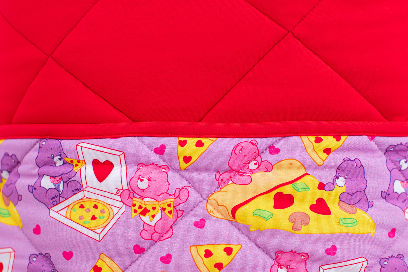 Care Bears™ pizza valentine toddler birdie quilt