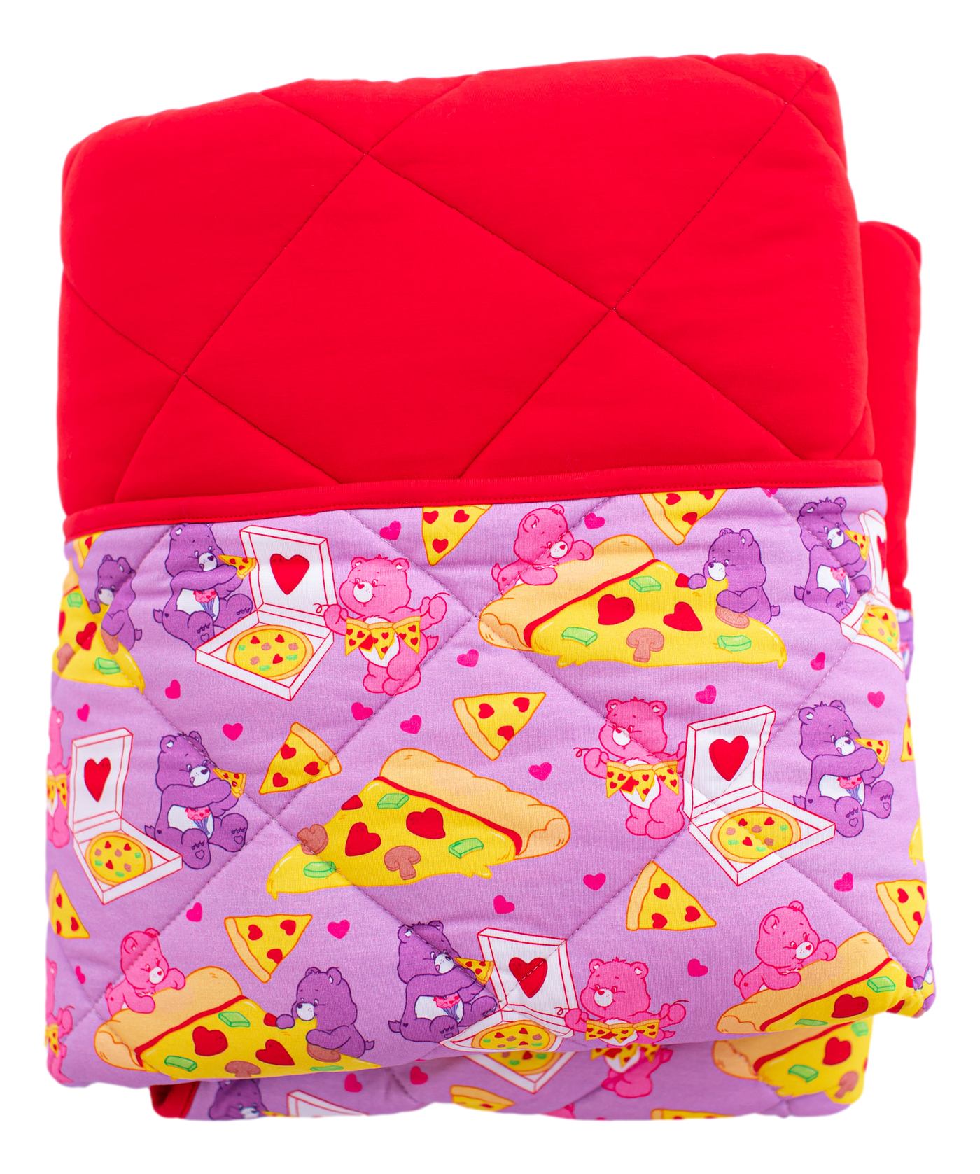 Care Bears™ pizza valentine toddler birdie quilt