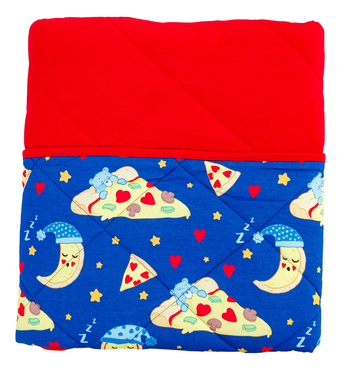 Care Bears™ Bedtime Pizza toddler birdie quilt