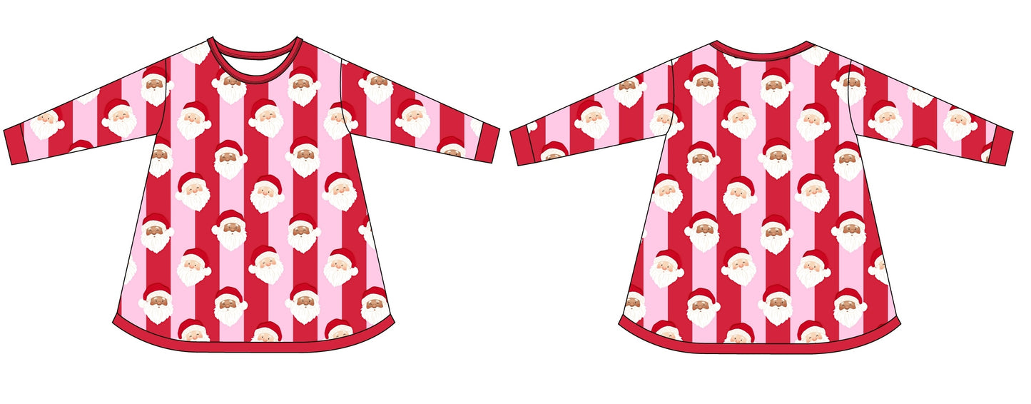 PRE-ORDER: St. Nick Stripes Doll Gown