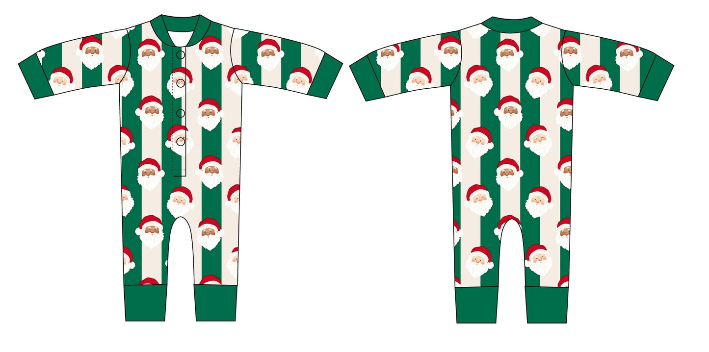 PRE-ORDER: St. Nick Stripes Doll Romper