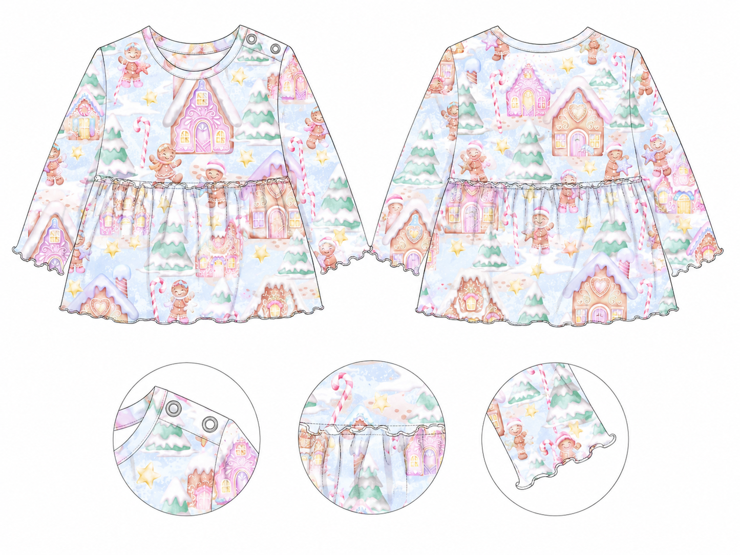 PRE-ORDER: Gingerbread Lane Peplum Top