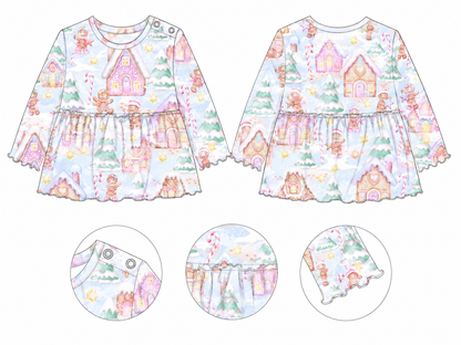 PRE-ORDER: Gingerbread Lane Peplum Top