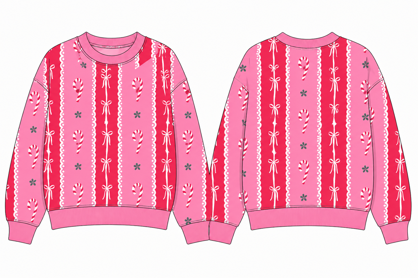 PRE-ORDER: Candy Cane Stripe Crewneck Sweatshirt